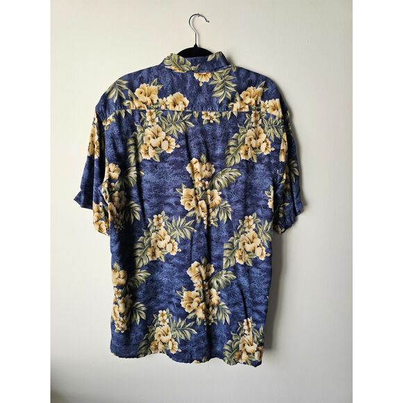 Pierre Cardin Vtg Men's Tropical Hawaiian Floral Shirt Size Large - Picture 2 of 9